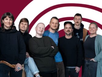 Gruppenbild des Kollektivs, das hinter dem Avenir steht